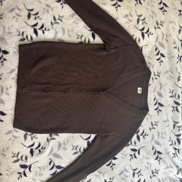 Sunday Best / Aritzia Lamora Cardigan, Brown, Size Extra Small - Picture 8 of 10